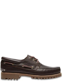 Discount timberland Chaussure Bateau Homme 3-Eye Classic Lug Auth Cuir Marron