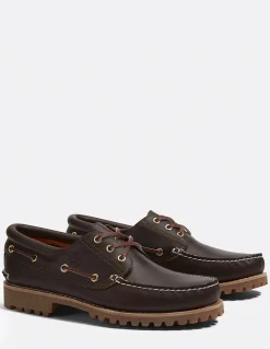 Discount timberland Chaussure Bateau Homme 3-Eye Classic Lug Auth Cuir Marron