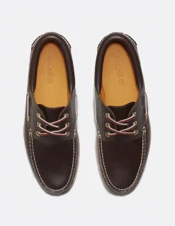 Discount timberland Chaussure Bateau Homme 3-Eye Classic Lug Auth Cuir Marron