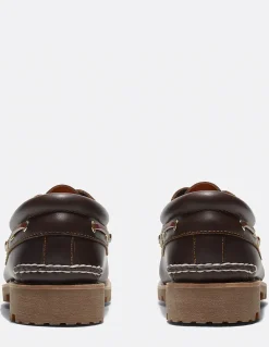 Discount timberland Chaussure Bateau Homme 3-Eye Classic Lug Auth Cuir Marron