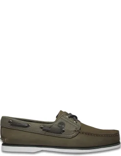 Best timberland Chaussures bateau homme Classic Boat Shoe Dark Green Nubuck