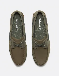 Best timberland Chaussures bateau homme Classic Boat Shoe Dark Green Nubuck