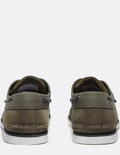 Best timberland Chaussures bateau homme Classic Boat Shoe Dark Green Nubuck