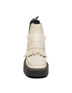 New steve madden chelsea boots femme evana bootie cuir beige/noir