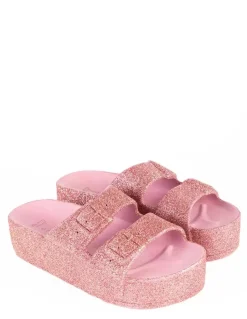 Outlet cacatoes Claquettes Compensées Caipirinha Glitter Women Rose