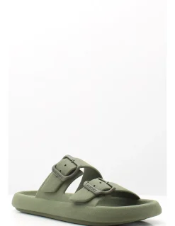 Sale cacatoes Claquettes Femme Jessy Classic Dark Kaki