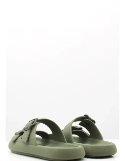 Sale cacatoes Claquettes Femme Jessy Classic Dark Kaki