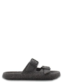 Outlet cacatoes Claquettes Femme Jessy Glitter Black