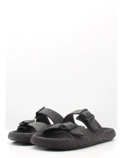 Outlet cacatoes Claquettes Femme Jessy Glitter Black