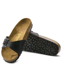 Clearance birkenstock claquettes femme madrid cuir noir