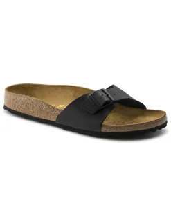 Clearance birkenstock claquettes femme madrid cuir noir