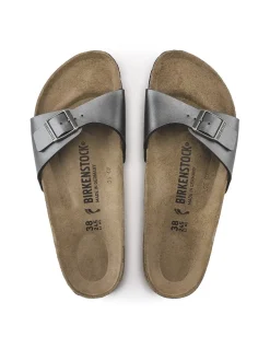 Outlet birkenstock Claquettes Femme Madrid Metal Black