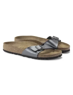 Outlet birkenstock Claquettes Femme Madrid Metal Black