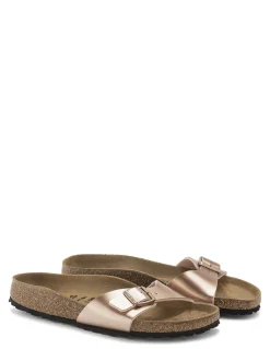 New birkenstock claquettes femme madrid metallic copper rose gold