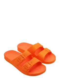 New cacatoes Claquettes Femme Neon Orange Fluo