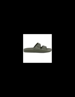 Sale cacatoes Claquettes Femme Rio de Janeiro Dark Kaki