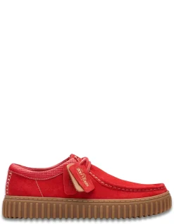 Discount clarks Derbies Homme torhill lo red suede daim rouge