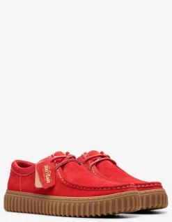 Discount clarks Derbies Homme torhill lo red suede daim rouge