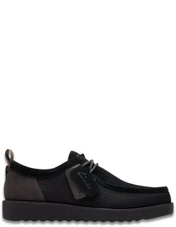 Best clarks Derbies homme wallabeeftr2lo daim Noir combi