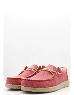 Outlet dude Derbies Homme Wally Braided Rouge