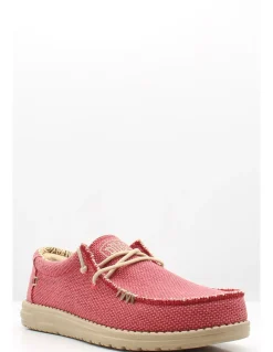 Outlet dude Derbies Homme Wally Braided Rouge