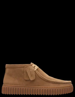 Hot clarks Derbies Mixte torhill hi dark sand suede