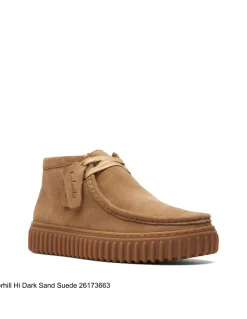 Hot clarks Derbies Mixte torhill hi dark sand suede