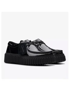 Best clarks Derby Femme torhill bee black pat
