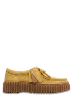 Clearance clarks Derby Femme Torhill Bee daim Jaune