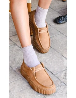 Discount clarks Derby femme torhill bee light tan nubuck
