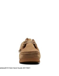 Clearance clarks Derby femme wallabeeevosh dark sand suede