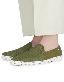Outlet rivieras espadrilles homme classic canvas & mesh kaki