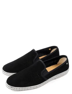 Hot rivieras espadrilles homme classic suede nubuck noir