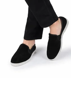 Hot rivieras espadrilles homme classic suede nubuck noir