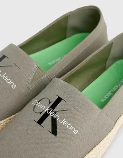 calvin klein Espadrilles homme Slipon ML Olive Toile