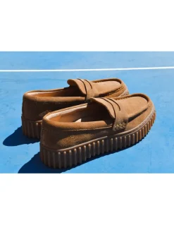 Online clarks Mocassin femme torhill penny light tan suede