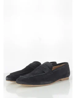 Outlet hylton mocassin homme 82772-02 daim bleu marine