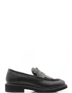 Outlet kharisma Mocassins à franges femme mocassino noir