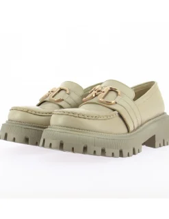 Best kharisma mocassins compensées femme cuir crème semelle taupe