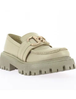 Best kharisma mocassins compensées femme cuir crème semelle taupe
