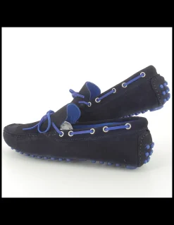 Hot hylton Mocassins Homme 80876-04 Daim Bleu Marine