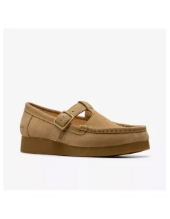 New clarks Moccassins Wallabeeevobar Dark Sand Suede