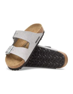 Best birkenstock Mule Femme Arizona Shiny Glitter Silver