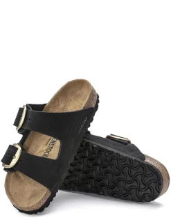 New birkenstock Mules arizona big buckle lenb black (gold) pour Femme