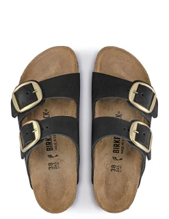 New birkenstock Mules arizona big buckle lenb black (gold) pour Femme