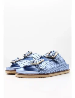 Online inuovo Mules Deux Lanières Femme 395010 metallic blue