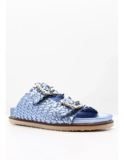 Online inuovo Mules Deux Lanières Femme 395010 metallic blue