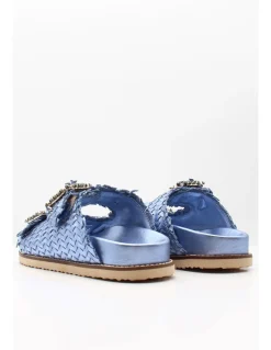 Online inuovo Mules Deux Lanières Femme 395010 metallic blue