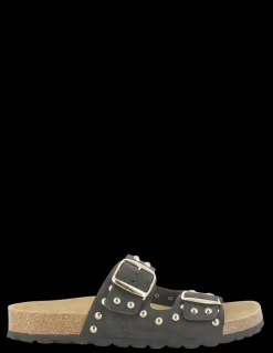 Sale hylton Mules femme 6497 cuir noir