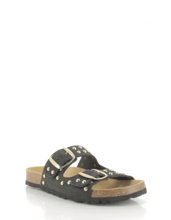 Sale hylton Mules femme 6497 cuir noir